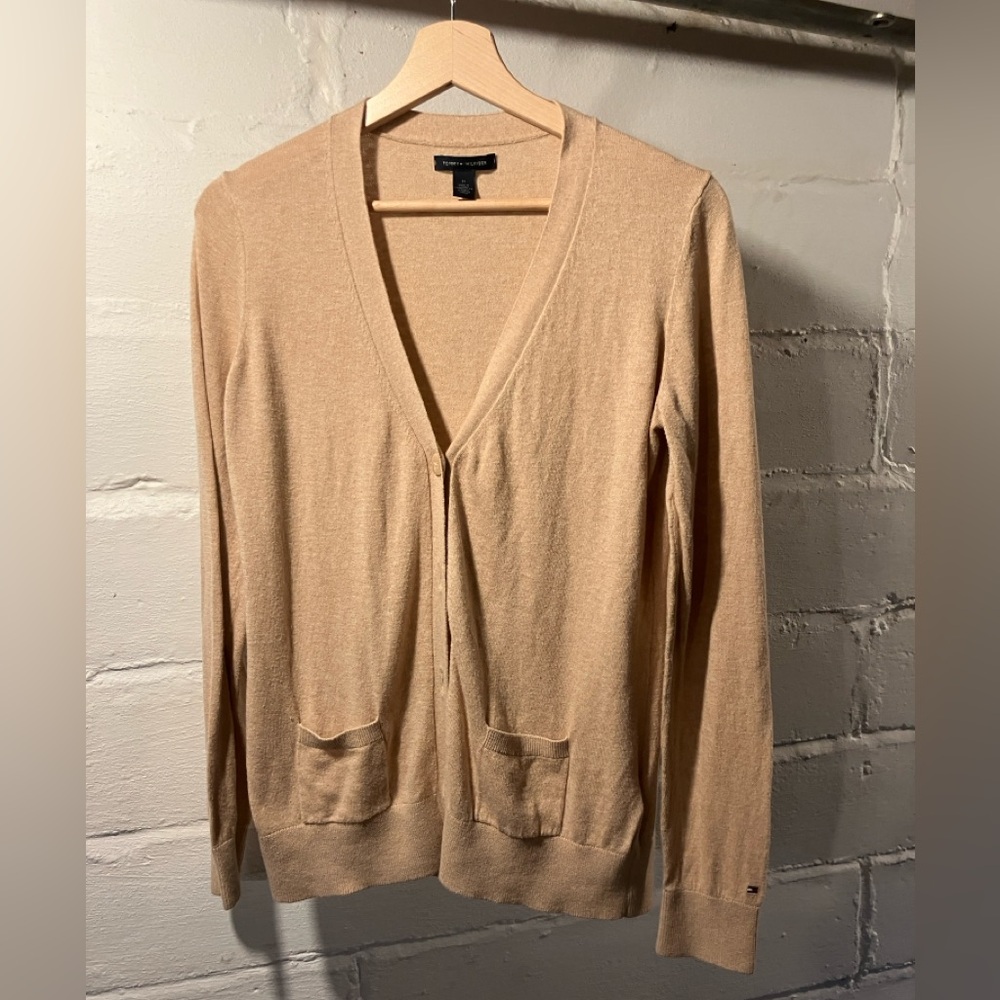 Tommy Hilfiger women’s summer cardigan tan size M